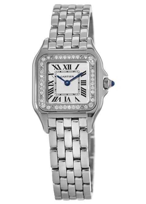 cartier ladies diamond watch|cartier watch diamond bezel.